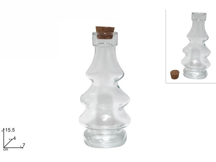 due esse distribuzioni due esse distribuzioni bottiglietta albero di natale con tappo sughero h 155 cm vetro natural ean 8053482247939