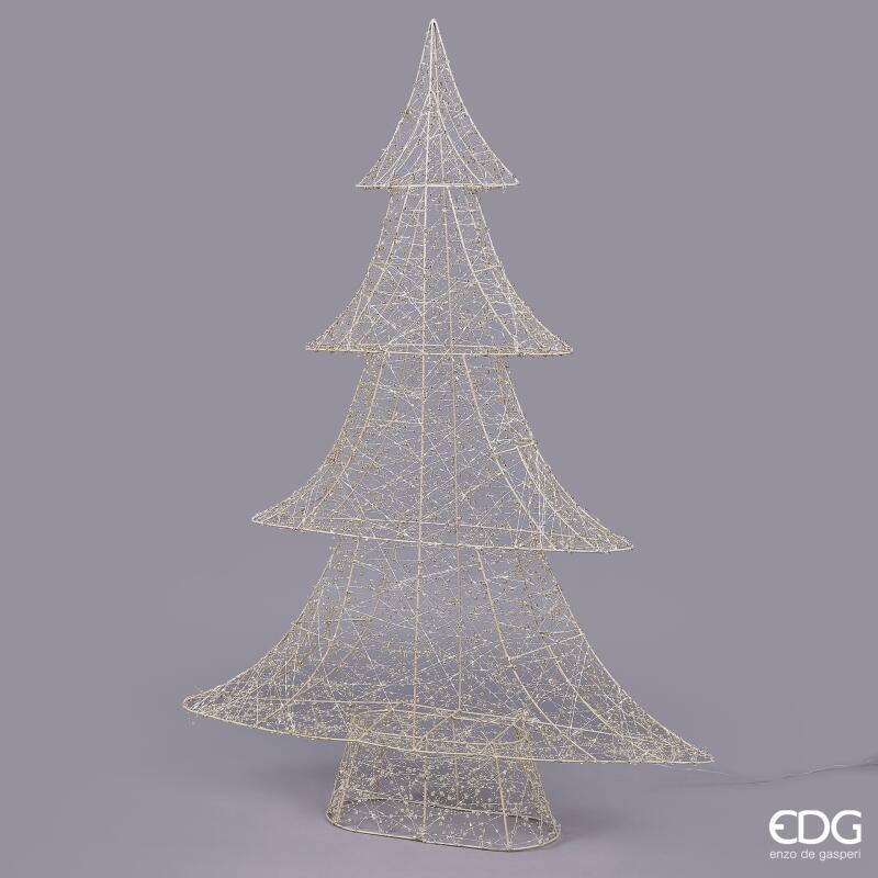 edg enzo de gasperi edg enzo de gasperi albero di natale led pearls 1 440 microled h 150 cm l 104 cm l 27 cm ip44 light gold ean 8059824546821