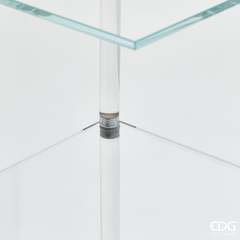 edg enzo de gasperi edg enzo de gasperi alzata decorativa splendor quadrata 3 piani h 38 cm l 30 cm l 30 cm vetro natural ean 8059824514981