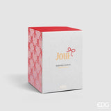 edg enzo de gasperi edg enzo de gasperi candela di natale fiocco con vaso h 13 cm d 9 cm rose water rosa oro ean 8059824544049