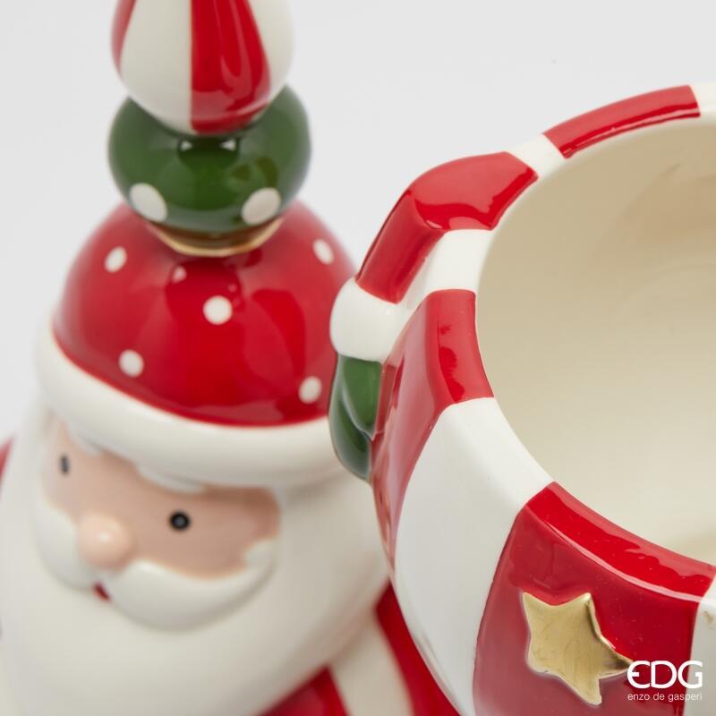 edg enzo de gasperi edg enzo de gasperi contenitore babbo natale h 47 cm d 16 cm white red ean 8059824539472