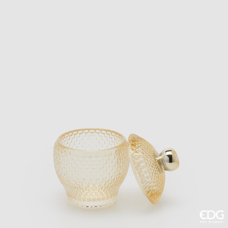 edg enzo de gasperi edg enzo de gasperi contenitore decorativo micro quadretti bombato h 115 cm d 85 cm giallo ean 8059824610539