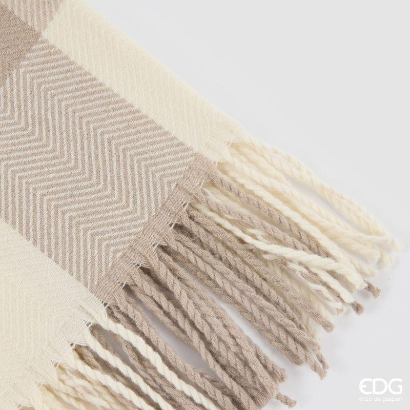 edg enzo de gasperi edg enzo de gasperi coperta wool l 170 cm l 120 cm scatola regalo bianco grigio ean 8059824624383