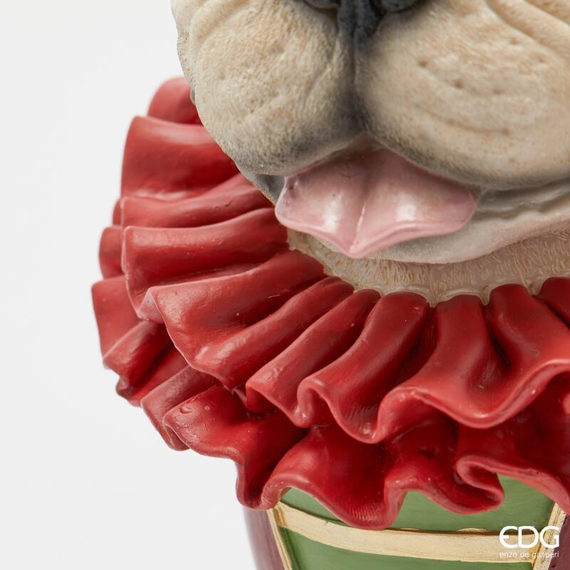 edg enzo de gasperi edg enzo de gasperi decoro bulldog natalizio h 36 cm d 145 cm bianco rosso ean 8059824541550