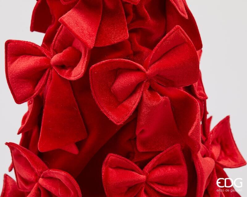 edg enzo de gasperi edg enzo de gasperi decoro cono con fiocchi di natale h 150 cm d 55 cm 3 pz red ean 8059824583963