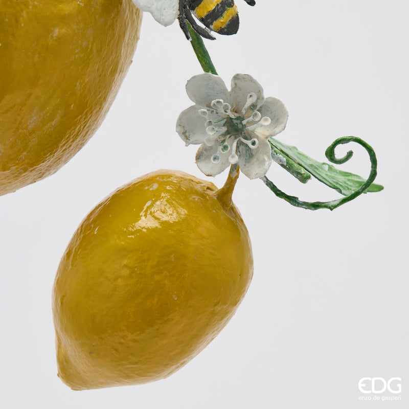 edg enzo de gasperi edg enzo de gasperi decoro limone da appendere pianta artificiale h 30 cm l 12 x 26 cm verde giallo ean 8059824628800