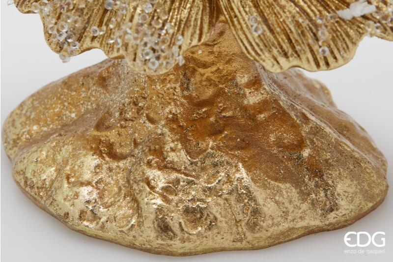 edg enzo de gasperi edg enzo de gasperi decoro pino di natale innevato h 44 cm l 18 cm l 12 cm gold ean 8059824563033