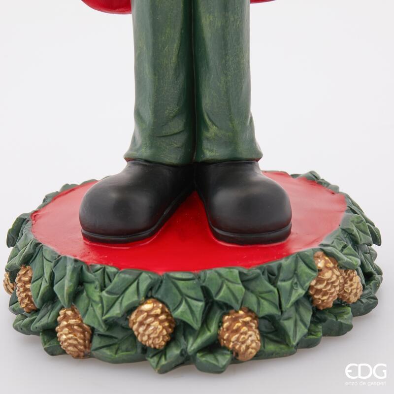edg enzo de gasperi edg enzo de gasperi decoro renna natale maggiordomo con vassoio h 61 cm l 19 cm l 165 cm green red ean 8059824541253
