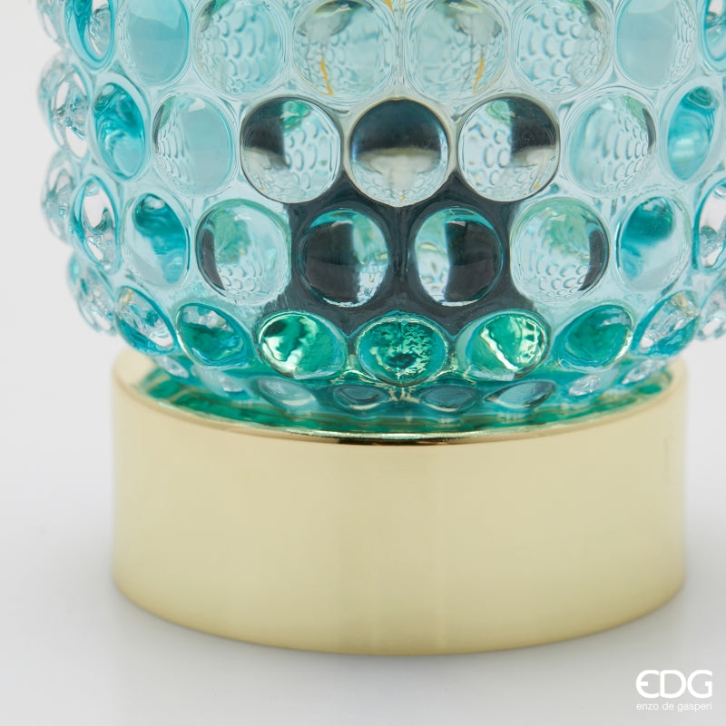 edg enzo de gasperi edg enzo de gasperi lampada da tavolo bubbles rotondo led h 11 cm d 85 cm ip20 scatola regalo blu ean 8059824611116