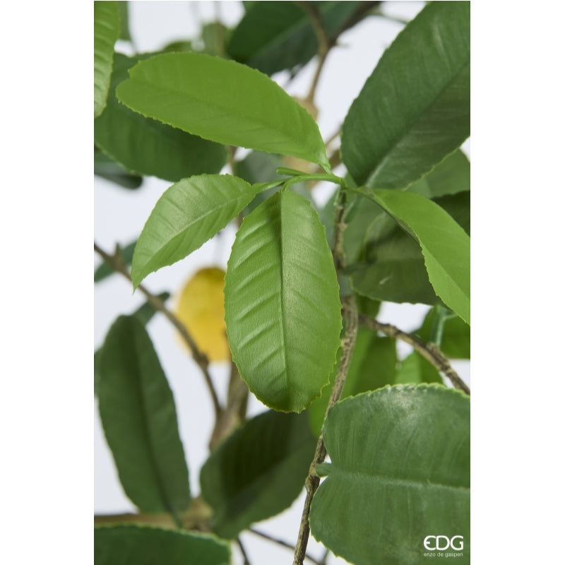 edg enzo de gasperi edg enzo de gasperi limone anti uv x9 con vaso pianta artificiale h 125 cm verde giallo ean 8059824607546