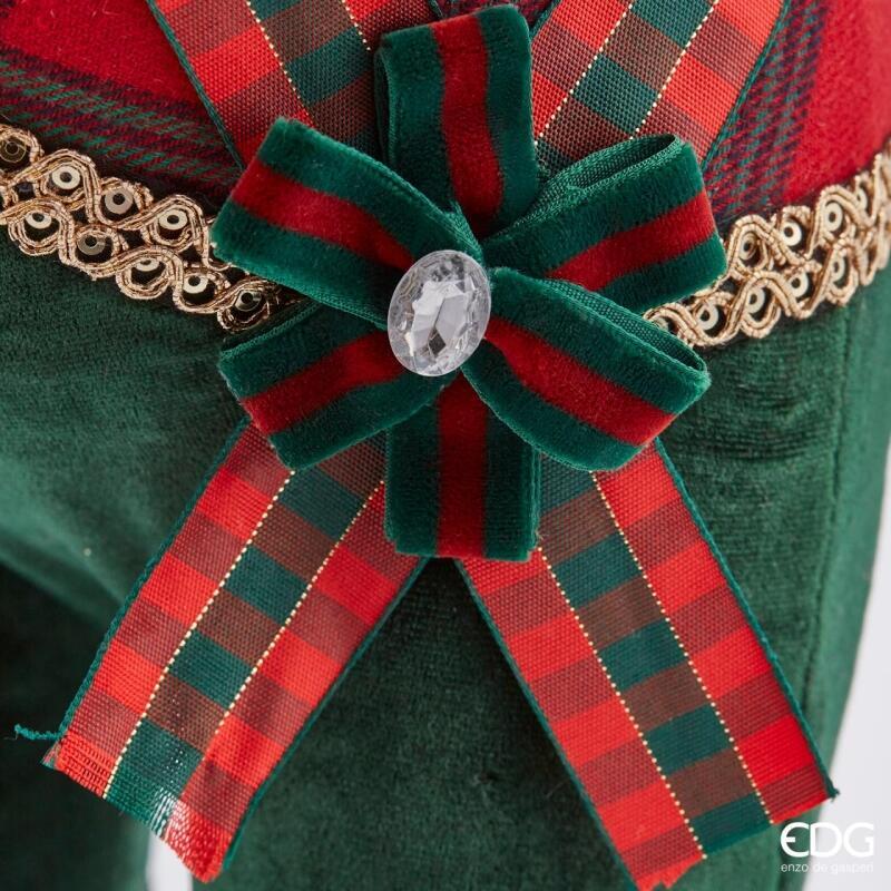 edg enzo de gasperi edg enzo de gasperi orso noel nutcrak natalizio con tromba h 61 cm 23 x 27 cm verde rosso ean 8059824303554