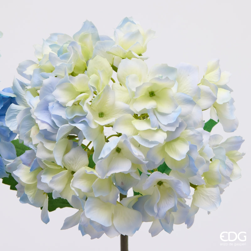 edg enzo de gasperi edg enzo de gasperi ortensia ramo con foglie ass h 50 cm pianta artificiale blu chiaro o scuro 1 pz ean 8059824647146
