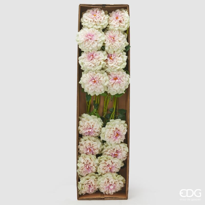 edg enzo de gasperi edg enzo de gasperi rosa jumbo ramo con foglie h 80 cm d 18 cm pianta artificiale colore verde rosa ean 8059824490445