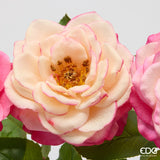 edg enzo de gasperi edg enzo de gasperi rosa ramo con foglie ass h 58 cm pianta artificiale rosa crema 1 pz ean 8059824647443