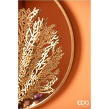 edg enzo de gasperi edg enzo de gasperi specchio in metallo con decorazione corallo d 60 cm gold specchio parete design elegante ean 8059824138828