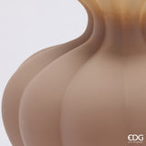 edg enzo de gasperi edg enzo de gasperi vaso flow sinuoso h 32 cm d 26 cm waterproof vetro marrone chiaro ean 8059824597243