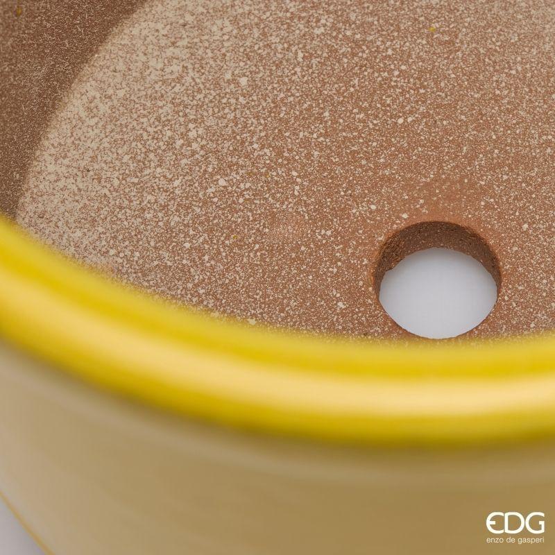 edg enzo de gasperi edg enzo de gasperi vaso glaze cilindro h 23 cm d 245 cm ceramica waterproof colore giallo ean 8059824645210