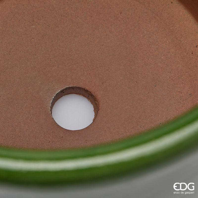 edg enzo de gasperi edg enzo de gasperi vaso glaze cilindro h 23 cm d 245 cm ceramica waterproof colore verde ean 8059824609816