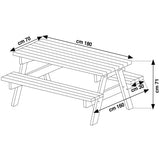 larcolaio larcolaio kit tavolo pic nic 180x160x70 cm in legno ean 8004944626137