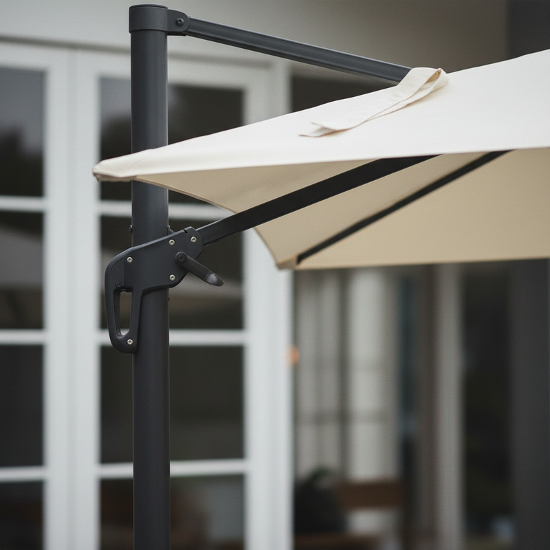 moia greenwood moia greenwood ombrellone colorado 3 x 4 m in alluminio antracite ombrellone outdoor con telo in poliestere ecru design moderno ean 8013054837746