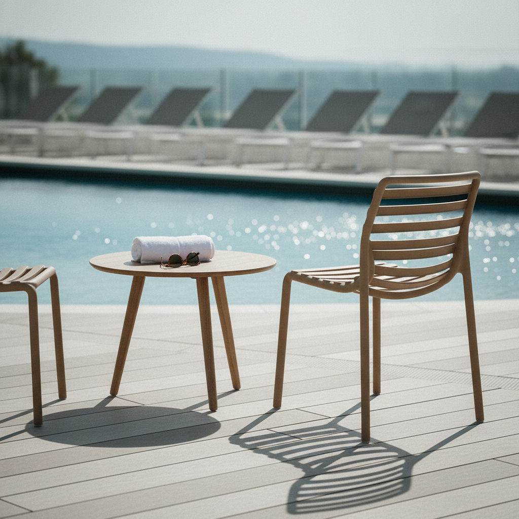 Sedia outdoor ergonomica e impilabile per terrazza e dehors. Nardi Doga Bistrot Cappuccino in polipropilene anti-UV, 53×55×82,5 cm. Ordina ora. Spedizione gratuita da €69.