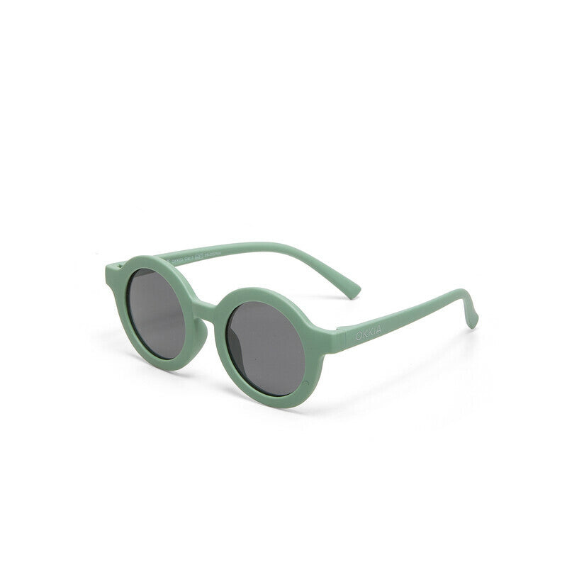 okkia okkia occhiale baby da sole premontato tondo colore green sage 6 10 anni ean 8056211375842