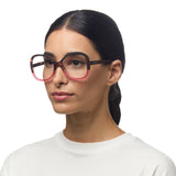 okkia okkia occhiale da lettura mod verona premontato butterfly soft touch spring anti luce blu havana pink diottrie 1 00 ean 8056211374708
