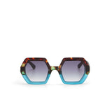 okkia okkia occhiale da sole premontato esagonale mod emma havana blue ean 8055773198036