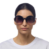 okkia okkia occhiale da sole premontato mod monica round black in pink ean 8055773196445