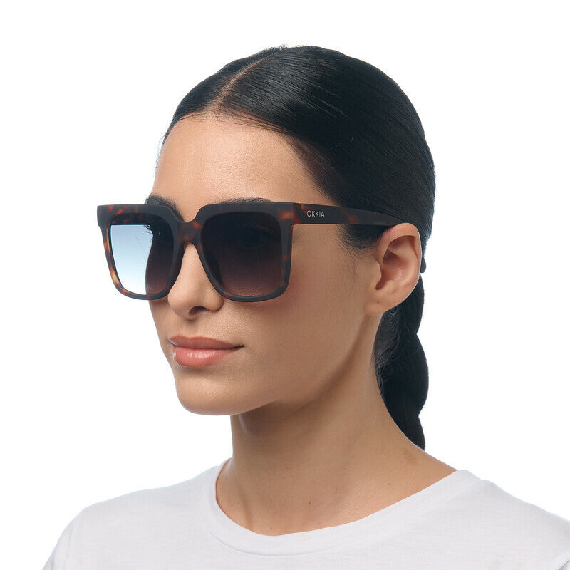 okkia okkia occhiale da sole premontato mod roma soft touch havana lenti verde ean 8056211375163