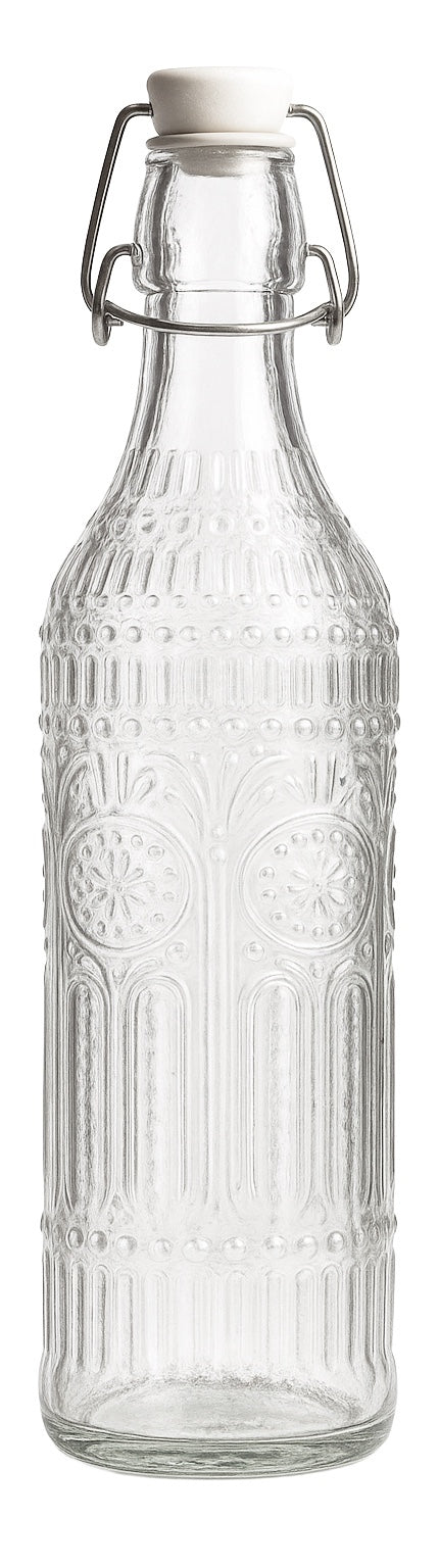 regalo italiano regalo italiano bottiglia decorata ass tappo ermetico 1 lt d 85 cm h 32 cm vetro trasparente 1 pz ean 8057586201248