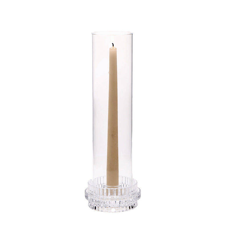 regalo italiano regalo italiano portacandela in vetro borosilicato d 11 cm h 32 cm trasparente ean 8057586201477