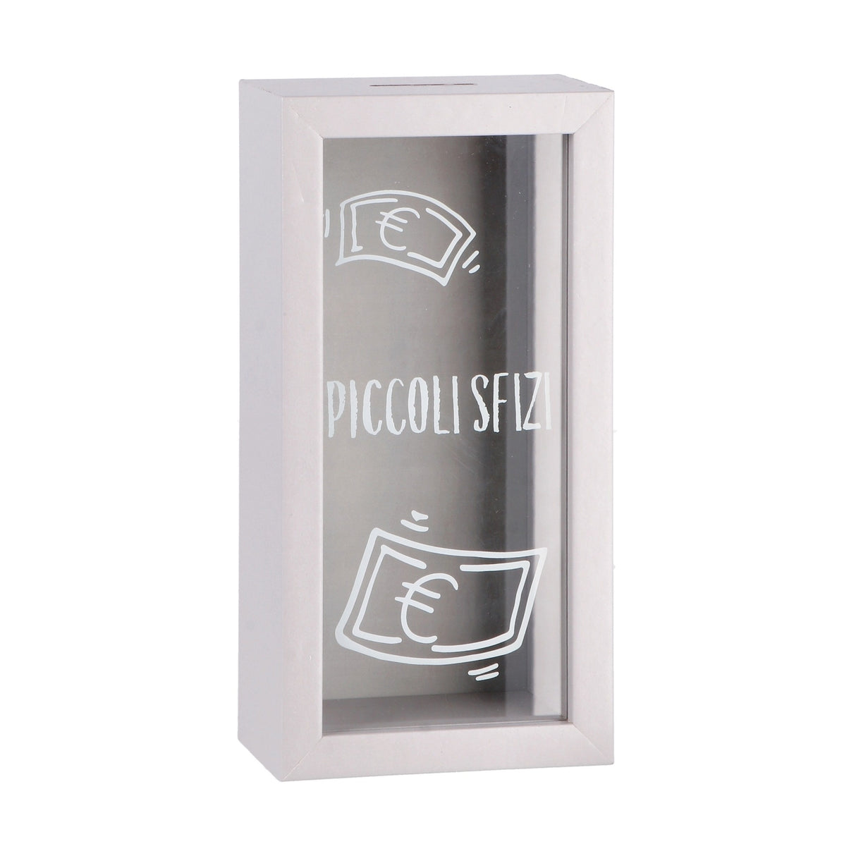 regalo italiano regalo italiano salvadanaio in mdf e vetro 10 x 6 cm h 20 cm ass porta risparmi decorativo moderno 1 pz ean 8057586123670