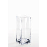 regalo italiano regalo italiano vaso in vetro rettangolare 8 x 8 cm h 20 cm vaso alto per fiori e arredo ean 8021785797758