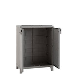 toomax toomax armadio 2 ante second life 66 x 40 cm h 88 cm grigio tortora mobile multiuso in plastica riciclata ean 8009371904551