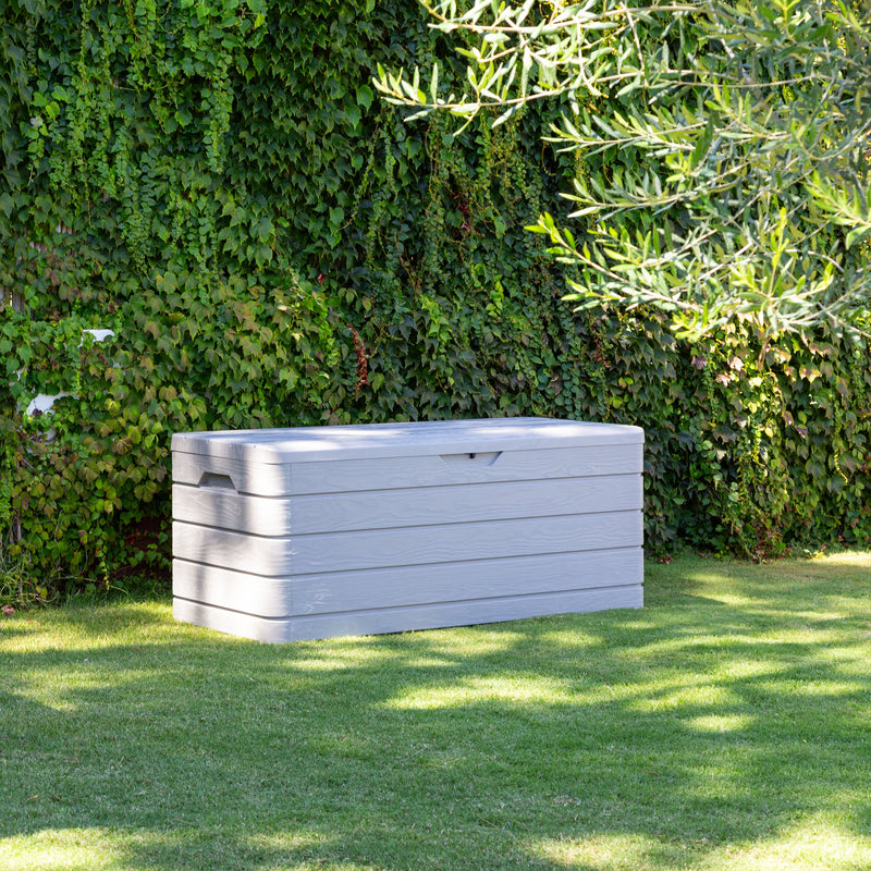 toomax toomax baule multiuso dolomiti 640 effetto legno contenitore con pistoni pneumatici per esterno ean 8009371019033