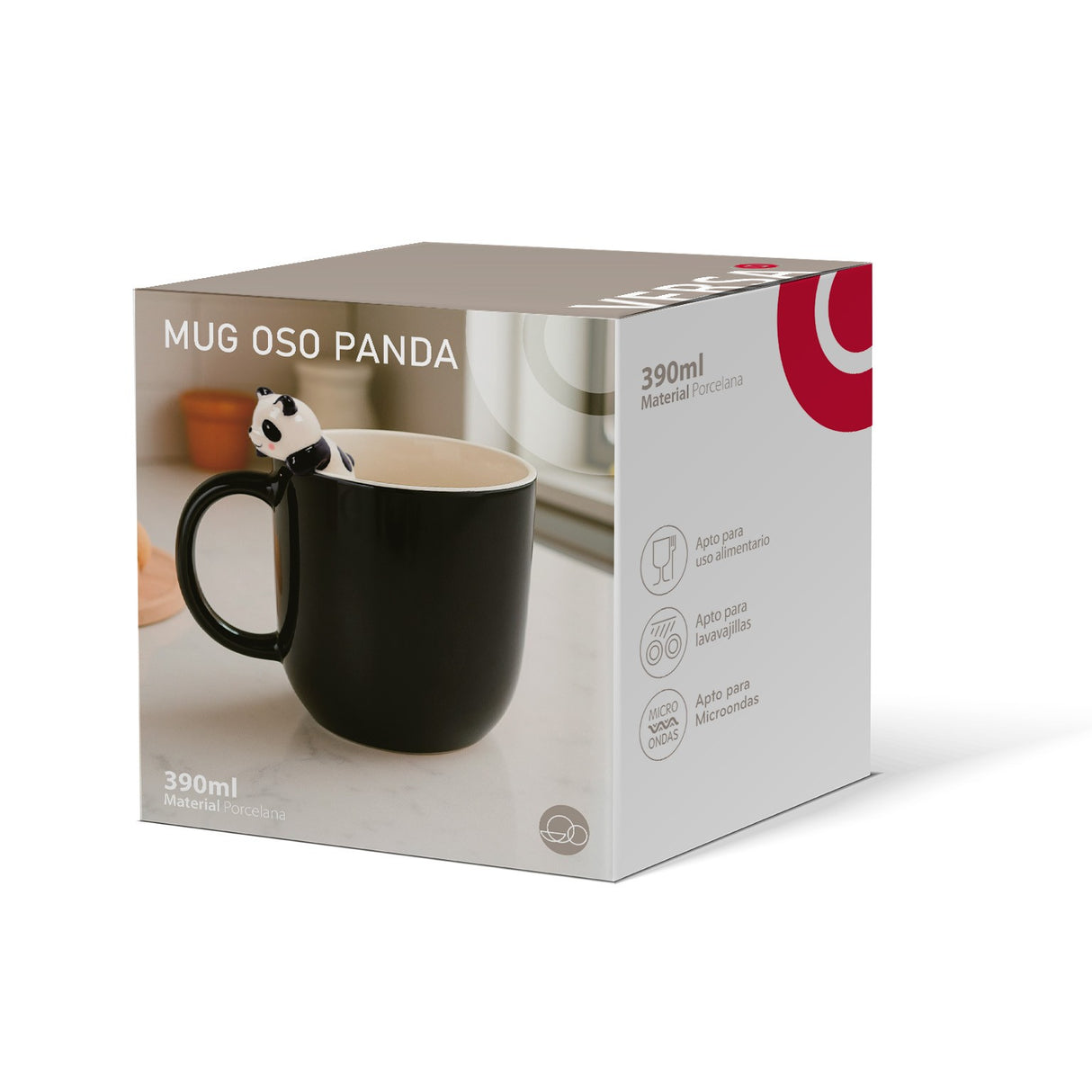 versa versa tazza panda 390 ml porcellana nero ean 8420327588654