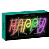 wd lifestyle wd lifestyle insegna neon con cornice in plexiglass 23 x 13 cm decoro happy ean 8053300576418