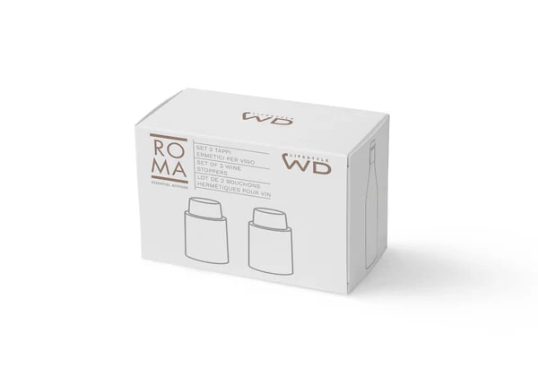 wd lifestyle wd lifestyle set 2 tappi ermetici per bottiglia di vino nero ean 8055035683188