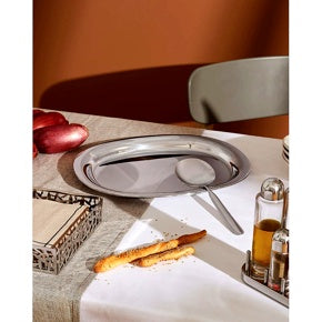 alessi alessi piatto da portata in acciaio lucido 29 x 36 cm vassoio elegante per servizio tavola ean 8003299862658