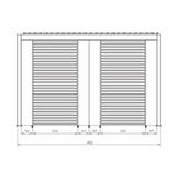 bizzotto bizzotto frangisole laterale per pergola ocean h 238 cm l 123 cm bianco ean 8051836473812