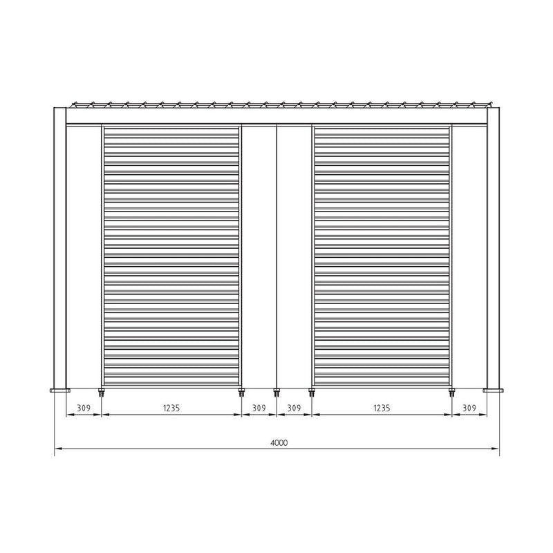 bizzotto bizzotto frangisole laterale per pergola ocean h 238 cm l 123 cm bianco ean 8051836473812