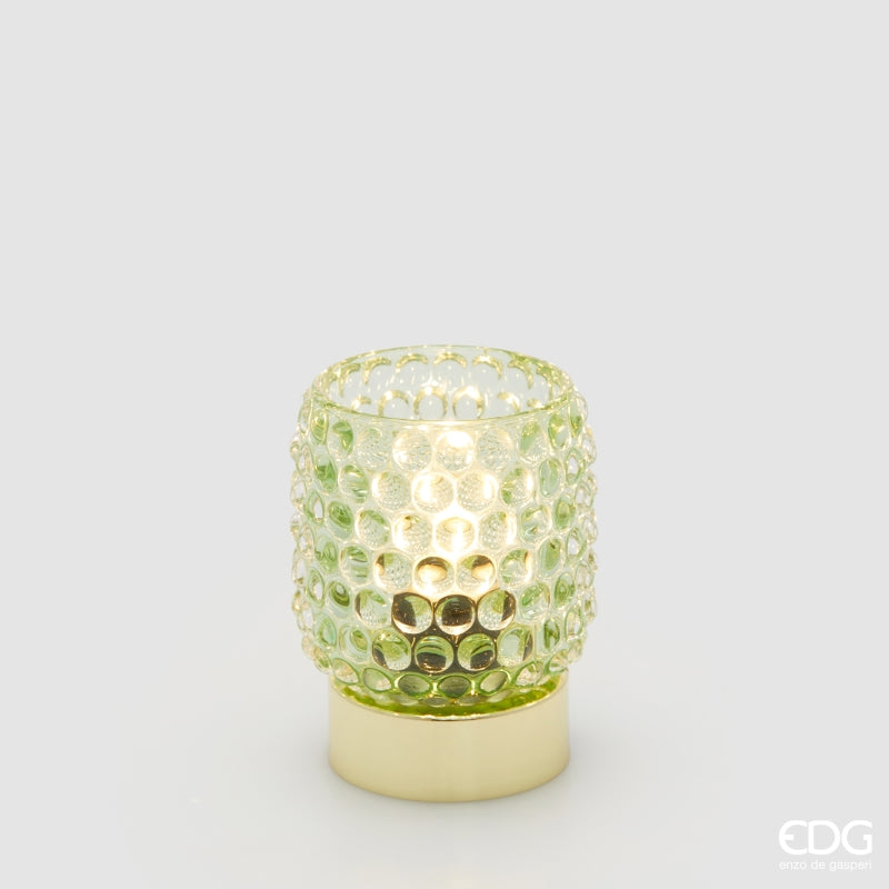 edg enzo de gasperi edg enzo de gasperi lampada da tavolo bubbles rotondo led h 11 cm d 85 cm ip20 scatola regalo verde ean 8059824611093