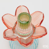 edg enzo de gasperi edg enzo de gasperi portacandela flower in vetro h 125 cm d 12 cm blu mix ean 8059824610041