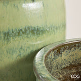 edg enzo de gasperi edg enzo de gasperi set 2 pz vaso glaze bombato rotondo h 94 cm h 71 cm waterproof verde aqua ean 8059824638830