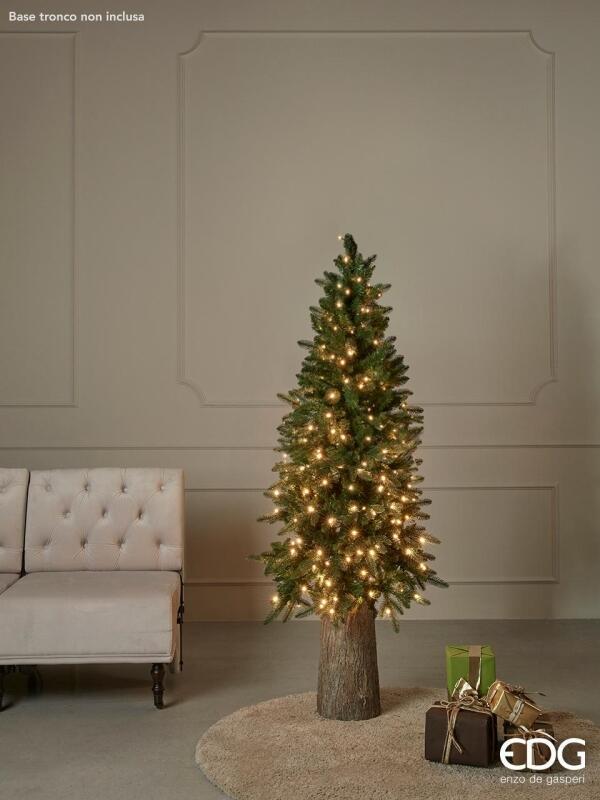 edg_enzo de gasperi edg_enzo de gasperi albero di natale pino slim h 150 cm 260 miniled d 65 cm uso interno verde ean 8059824050144