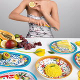 guzzini guzzini vassoio rettangolare piccolo flower lemon 395 x 165 x 25 melamina table decor ean 8008392368694