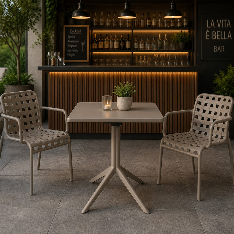 larcolaio larcolaio tavolo pieghevole top tortora 70x70x75 cm ean 8004944760961