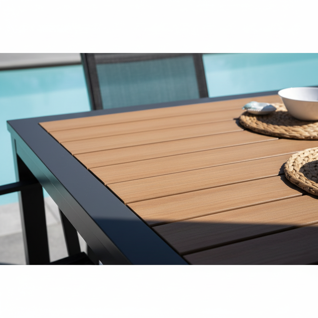 moia greenwood moia greenwood tavolo arenzano allungabile 211 276 x 100 cm in alluminio antracite con piano effetto legno design moderno ean 8013054838026