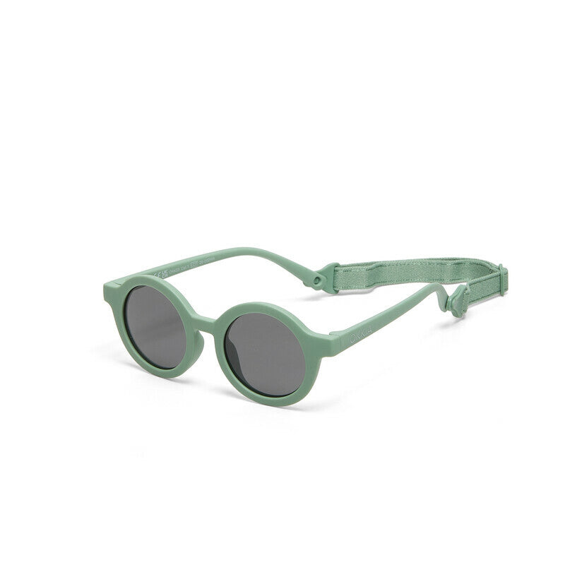okkia okkia occhiale baby da sole premontato tondo colore green sage 6 10 anni ean 8056211375842